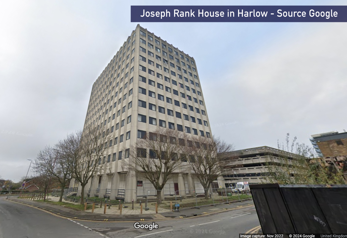 Joseph Rank House in Harlow town centre